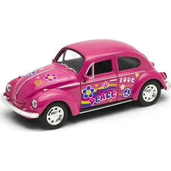 Dětské zboží Welly Volkswagen Beetle model 1:34 růžový duhový
