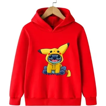 Chlapecký svetr Lilo & Stitch MIKINA STITCH a Pokémon, různé barvy Barva: červená (10), Velikost: 160