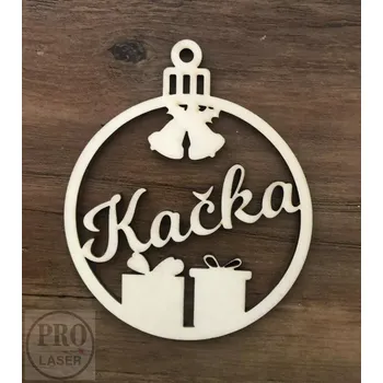 Vánoční ozdoba Dřevěná vánoční ozdoba se jménem 12