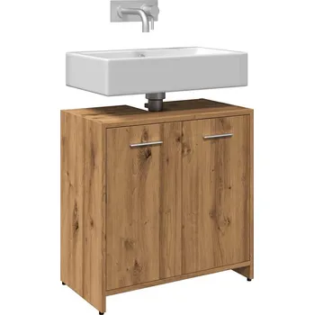 Koupelnový nábytek Koupelnová skříňka pod umyvadlo dub artisan 60x33x60cm kompozit Hnědá 856040