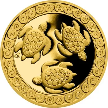 Zlatá medaile Želva - symbol dlouhověkosti proof