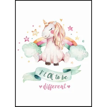 Plakát Jen tak z lásky Plakát Jednorožec - I't OK to be different Rozměr plakátu: A4 (21 x 29,7 cm)