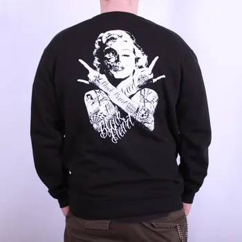 Pánská mikina Mikina BLACK HEART SKULL BITCH Barva: Černá, Velikost: XL