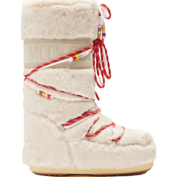Dámská zimní obuv Dámské sněhule Moon Boot Icon Faux Fur Beads-L002 Cream