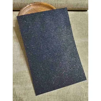 Samolepící pěnová guma Moosgummi s glitry 20x30 cm barva černá