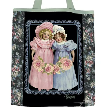 Nákupní taška Plátěná nákupní taška, Holčičky květinové