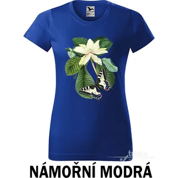 Dámské tričko Tričko dámské, Magnolie Barva: Námořní modrá, Velikost: M