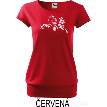 Dámské tričko volný střih, Vítání jara Barva: Červená, Velikost: XL