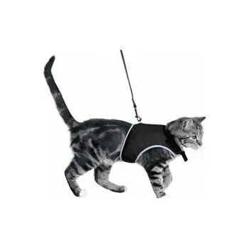 Trixie Postroj kočka vesta 36-54cm/1,20m černá TR
