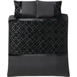 Černé sametové povlečení na dvoulůžko 200x200 cm Lattice Cut – Catherine Lansfield ID_1682552