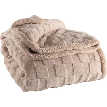 deka Béžová deka z mikroplyše 150x200 cm Rava – Tiseco Home Studio ID_1695212
