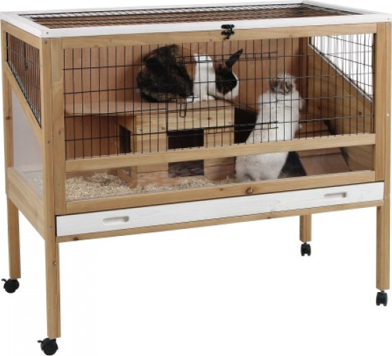 Kerbl Klec pro králíky a hlodavce INDOOR DELUXE, jednopatrová, 113 x 60 x 92 cm
