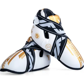 Chránič holeně pro bojový sport Chrániče nohou Fighter Quick - SGP Edice - bílá/zlatá S