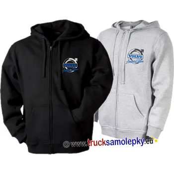 Pánská mikina Truck mikina VOLVO Limited edition s kapucí, dlouhým zipem a výšivkou (Materiál: 320 g/m2, 80% česaná bavlna, 20% polyester)