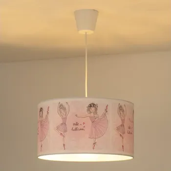 Dětské svítidlo Duolla - Dětský lustr na lanku PRINT M 1xE27/40W/230V pr. 35 cm baletky