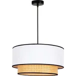 Duolla - Lustr na lanku BOHO 1xE27/15W/230V pr. 45 cm bílá/ratan