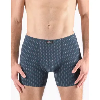 Pánské oblečení GINA pánské boxerky s delší nohavičkou, delší nohavička, šité, s potiskem 74170P petrolejová aqua 50/52