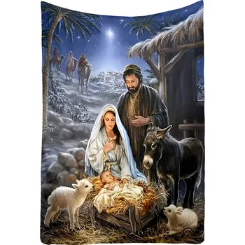deka Excellent Mikroplyšová hřejivá deka 150x200 cm - Narození Ježíše Krista