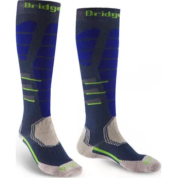 Pánské ponožky ponožky BRIDGEDALE Ski Easy On denim/blue - S