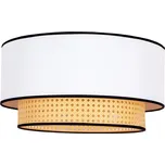 Duolla - Stropní svítidlo BOHO 1xE27/15W/230V pr. 45 cm bílá/ratan