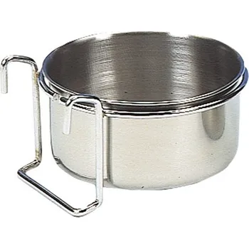Krmítko pro ptáka Nobby nerezová miska k zavěšení do klece 10cm / 300ml