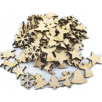 Obraz Mini dřevěné dekorace MIX 100 Ks 23mm