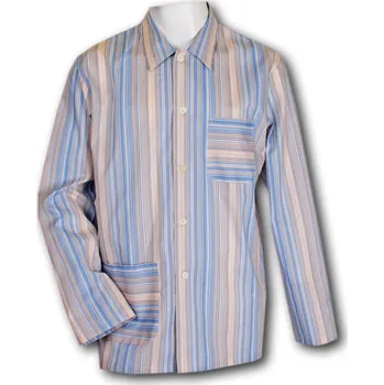 Pánské pyžamo LUIZ Pánský pyžamový kabátek na knoflíky -Plátno- Igor 62 Velikost: 58