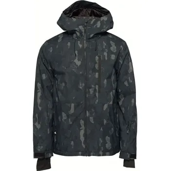 Pánská zimní bunda Quiksilver MISSION PRINTED JK S Tmavě šedá, Šedá, Černá