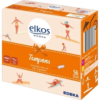 Menstruační tampony Elkos Tampony Super s hedvábným povrchem 56ks