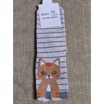 Dámské ponožky Dívčí ponožky kočka barva béžová vel.30-35