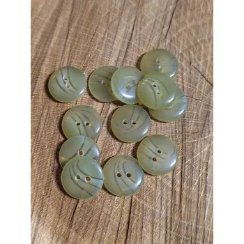 Knoflík Knoflík zelený dvoudírkový