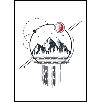 Plakát Jen tak z lásky Plakát Geometrický les Rozměr plakátu: A4 (21 x 29,7 cm)