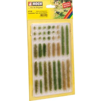 Modelová železnice Travní trsy - světle a tmavě zelené, 6 mm, 18 + 18 ks / Noch 07125