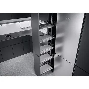 Nábytkové kování K-KES Potravinka ARENA classic bílé dno/reling chrom 150/1600-2000 (K-KES Potravinka ARENA classic bílé dno/reling chrom 150/1600-2000)