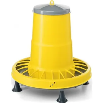 Krmítko pro ptáka River Systems Srl. COMPACTA Automat krmící závěsný pro drůbež plast, nastavitelný, s mřížkou, 22 L, s nožičkami