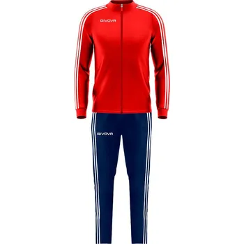 Tepláková souprava Givova Revolution Summer - červená/modrá XXL