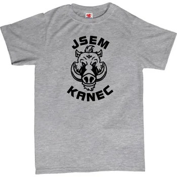 Žertovný předmět Jsem kanec - pánské tričko s potiskem S modrá - azure Černá - 402