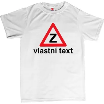 Žertovný předmět Začátečník /vlastní text/ - pánské tričko s potiskem L bílá - white Černá - 402