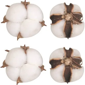 umělá květina Umělé květy bavlny k dekorování 4 cm, 4 ks v sáčku