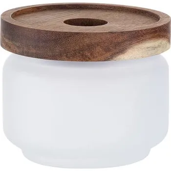 Dóza na potraviny Skleněná dóza s dřevěným víčkem - 250 ml sublimace termotransfer