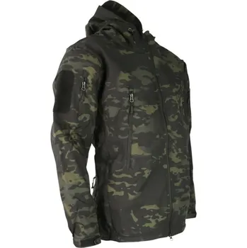 Pánská softshellová bunda KOMBAT Bunda softshell TACTICAL PATRIOT maskování BTP BLACK S BTP BLACK