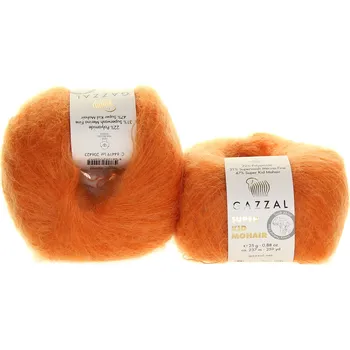 Příze Gazzal Super Kid Mohair 64419 cihlově oranžová