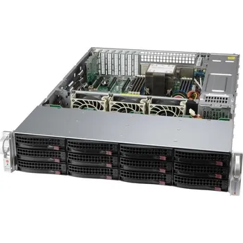 Racková skříň Supermicro CSE-826BAC12-R802LPB [NR]Black 2U SC826B LP Chassis, Red. 800W Power,RoHS