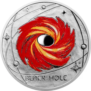 Stříbrná mince Mléčná dráha - Černá díra proof