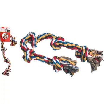 Hračka pro psa CAMON BAVLNĚNÉ PŘETAHOVADLO 5 UZLŮ 95 cm