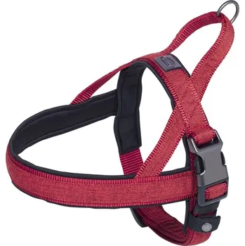 Postroj pro psa Nobby LINEN DELUXE norský postroj S-M červená