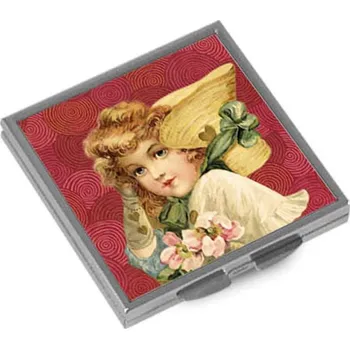 Kosmetické zrcátko Otevírací zrcátko, Holčička v klobouku