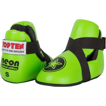 Chránič holeně pro bojový sport Chrániče nohou Top Ten Fight - neon. zelená, 3069-5 L