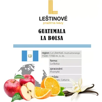 Káva Guatemala La Bolsa 200g (Zrnková káva 100% arabika)