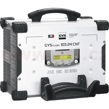 Nabíječka autobaterie nabíječka/stabilizovaný zdroj GYSFLASH 103.24 CNT FV 6/12/24 V, 5-1200 Ah, 100 A, kabely 5 m, menu v češtině